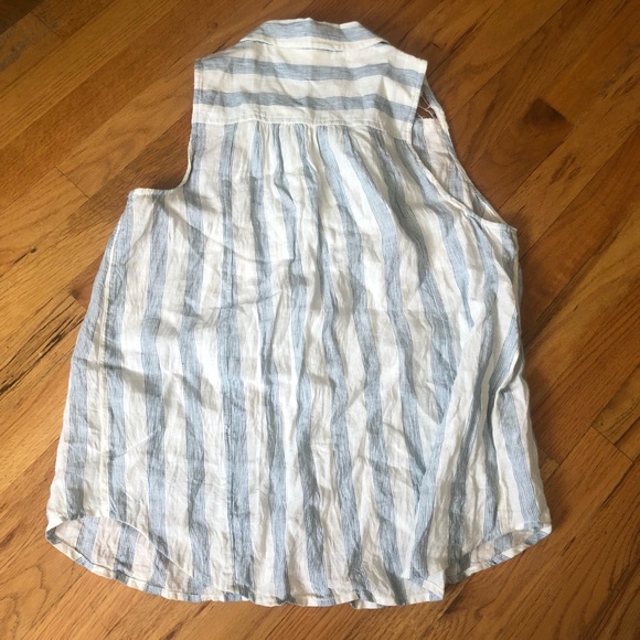 Maeve Anthropologie Linen Crochet Blouse Medium - Picture 3 of 3